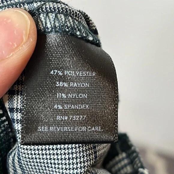 Simple Vera Wang Women Black White Checkered Stretch Pants XXL 2XLARGE PLUS SIZE - Picture 8 of 9